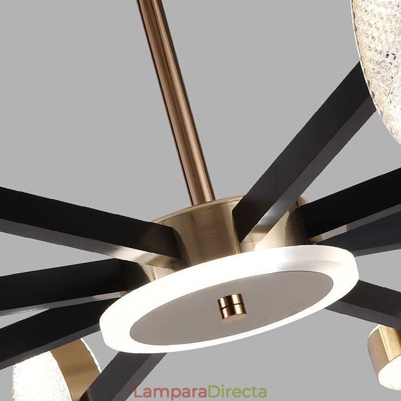 Lámpara colgante minimalista de siete cabezas con forma circular