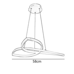 Lámpara colgante minimalista Clover Lámpara de techo