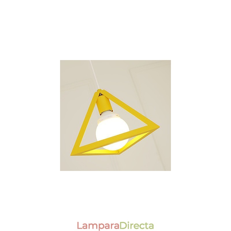Lámpara de araña de metal con pintura estilo mini linterna