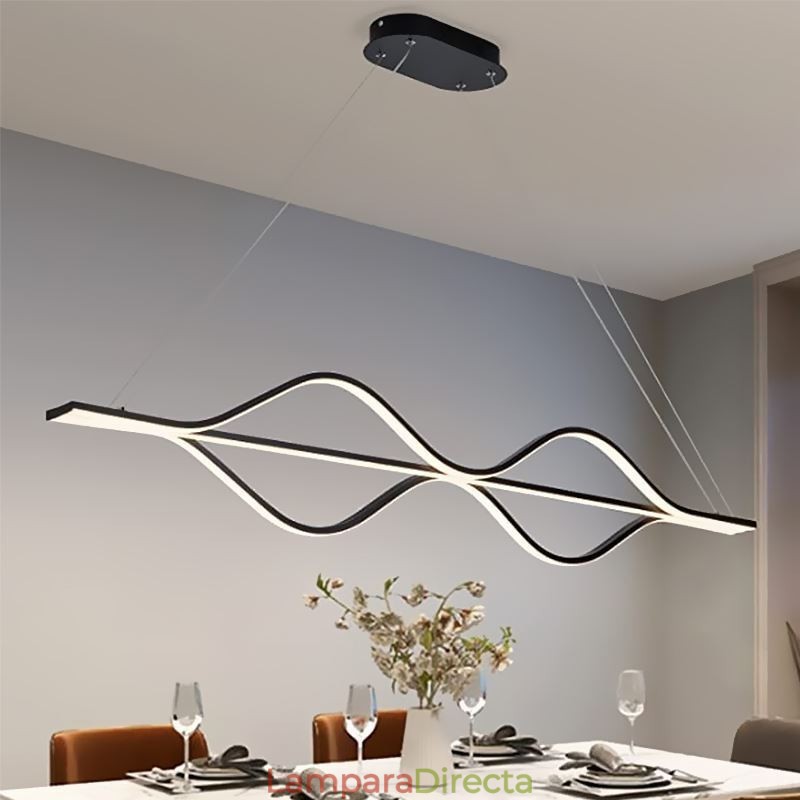 Lámpara colgante minimalista de techo con ondas