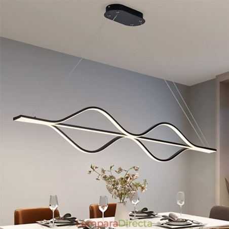 Lámpara colgante minimalista de techo con ondas Lámpara colgante minimalista de techo con ondas