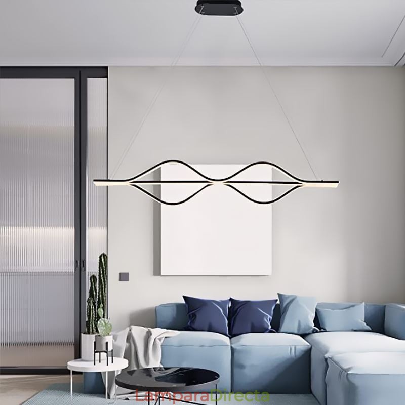 Lámpara colgante minimalista de techo con ondas