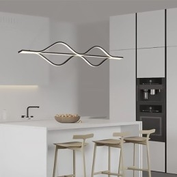 Lámpara colgante minimalista de techo con ondas