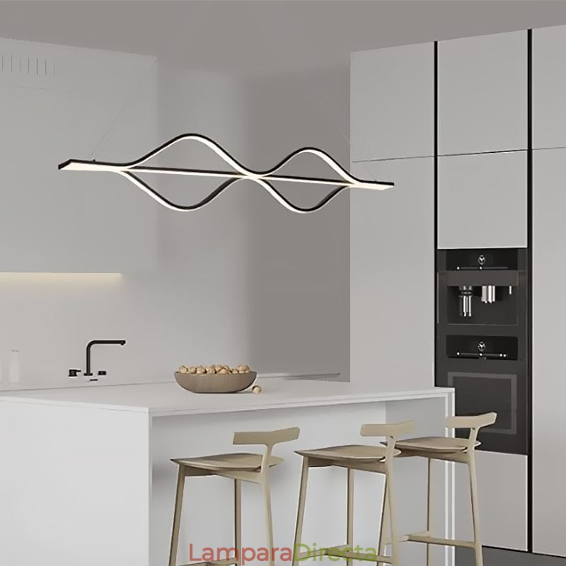 Lámpara colgante minimalista de techo con ondas