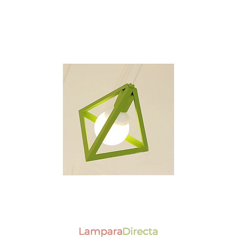 Lámpara de araña de metal con pintura estilo mini linterna