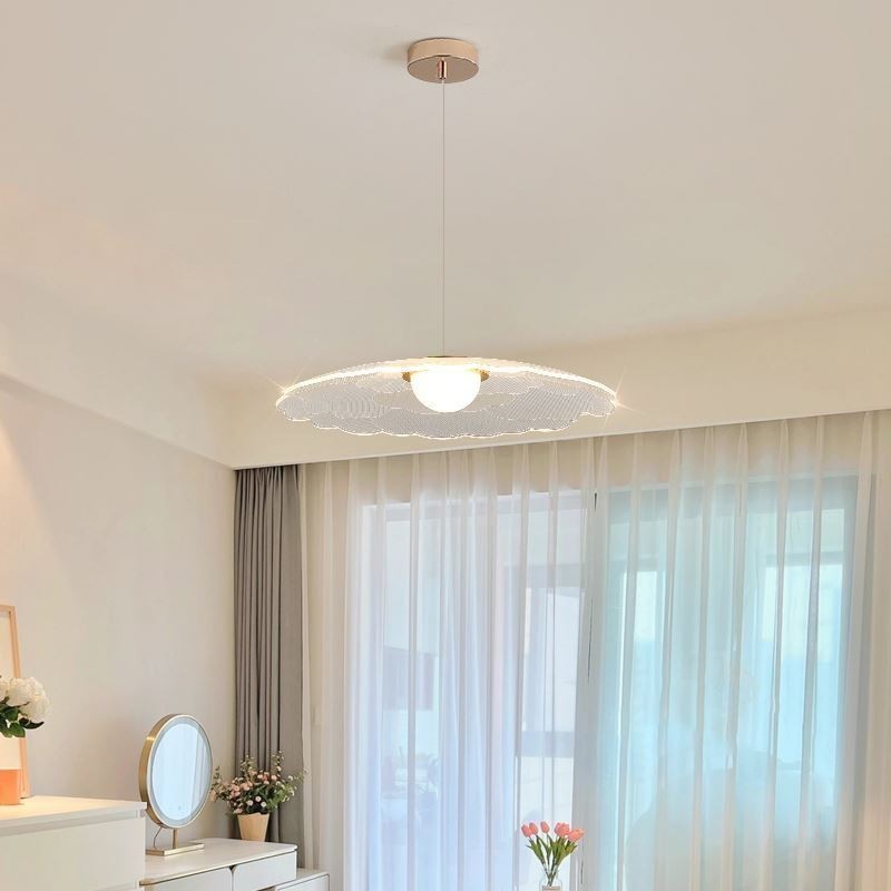 Lámpara colgante de acrílico con forma de flor para techo