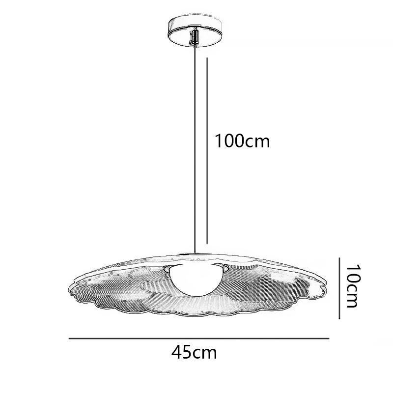 Lámpara colgante de acrílico con forma de flor para techo