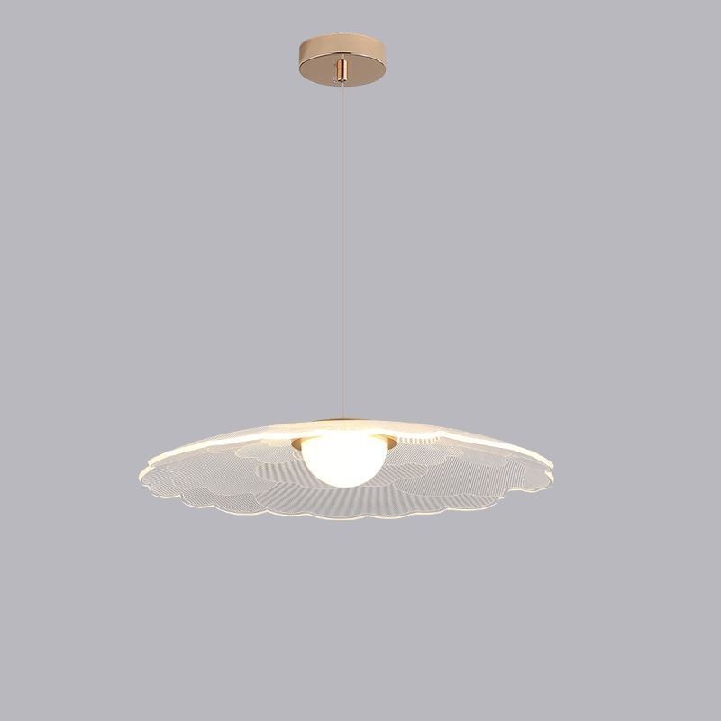Lámpara colgante de acrílico con forma de flor para techo