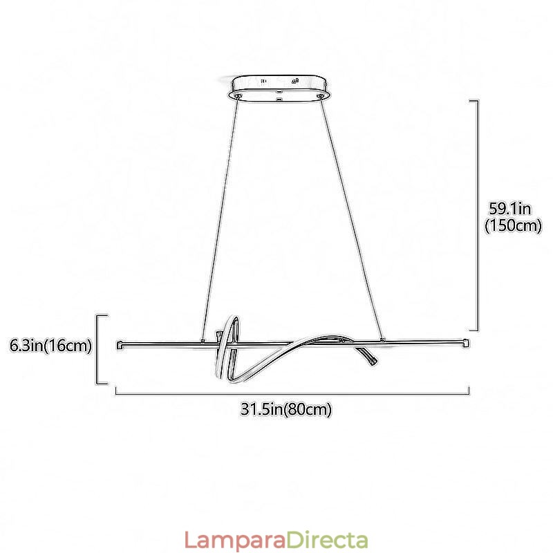 Lámpara colgante minimalista de techo de envoltura corta