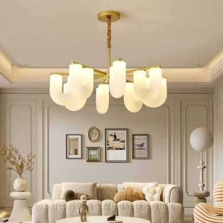 Lámpara colgante estilo crema francesa en forma de U Lámpara colgante estilo crema francesa en forma de U