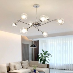 Lámpara colgante de cristal estilo europeo con forma de frijoles mágicos simples.