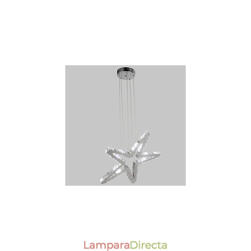 Lámpara de araña clásica tradicional de metal cromado