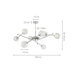 Lámpara colgante de cristal estilo europeo con forma de frijoles mágicos simples.