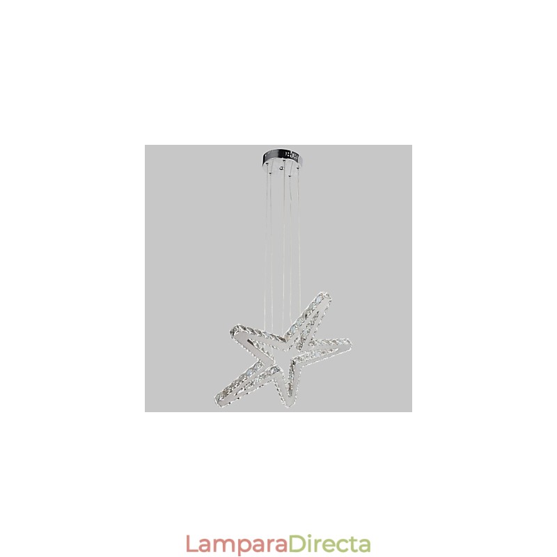 Lámpara de araña clásica tradicional de metal cromado
