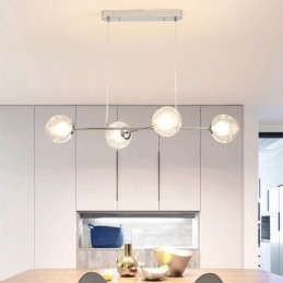 Lámpara colgante de cristal estilo europeo Magic Bean, 4 luces