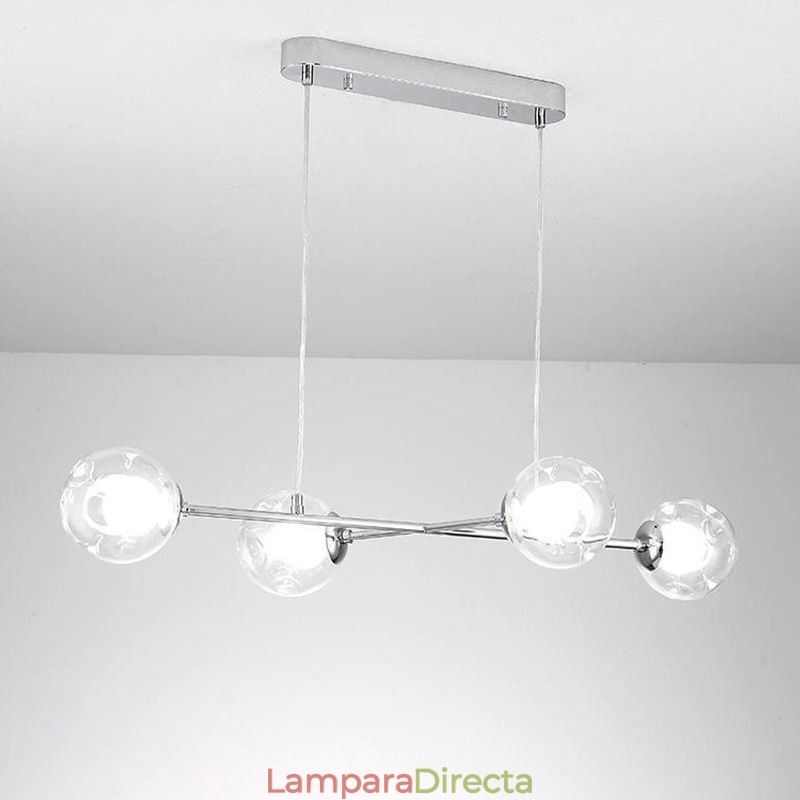 Lámpara colgante de cristal estilo europeo Magic Bean, 4 luces