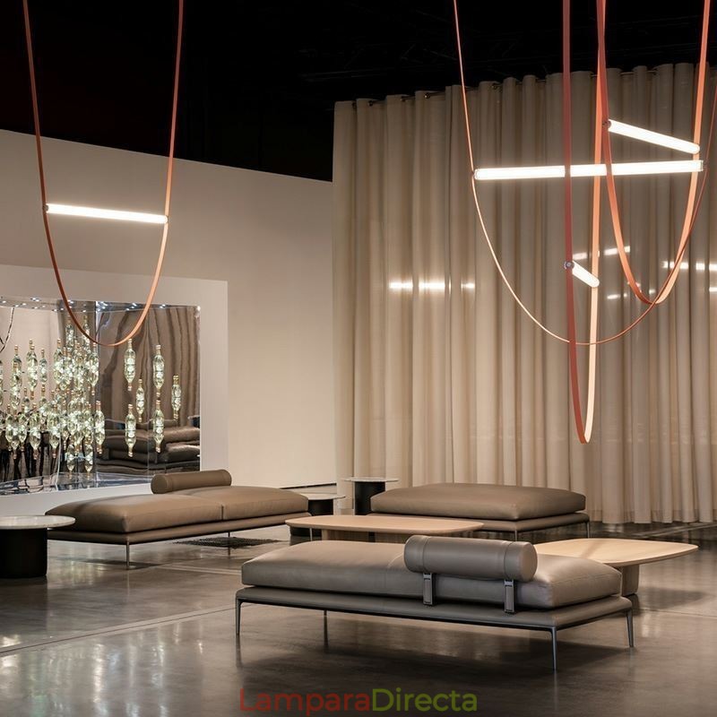 Lámpara colgante europea estilo Wabi Sabi con cinturón decorativo