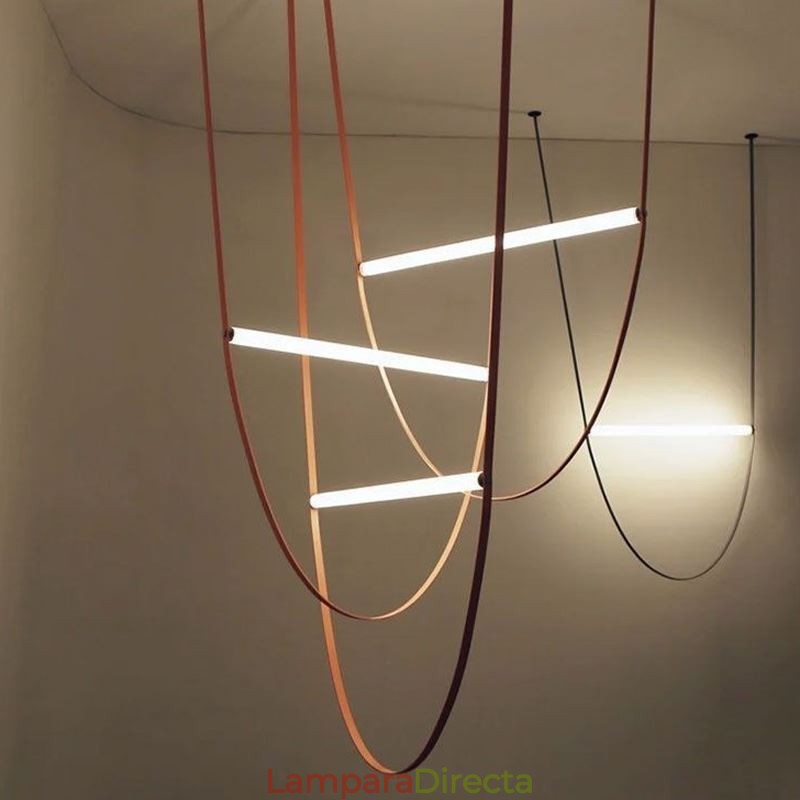 Lámpara colgante europea estilo Wabi Sabi con cinturón decorativo