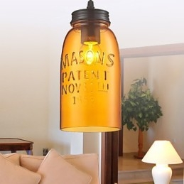 Lámpara colgante de 1 luz estilo italiano, galvanizada transparente.