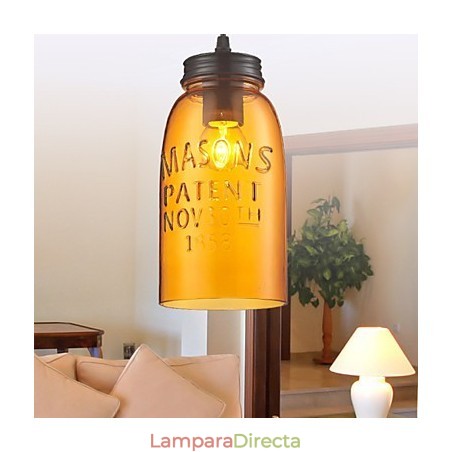Lámpara colgante de 1 luz estilo italiano, galvanizada transparente. Lámpara colgante de 1 luz estilo italiano, galvanizada transparente.