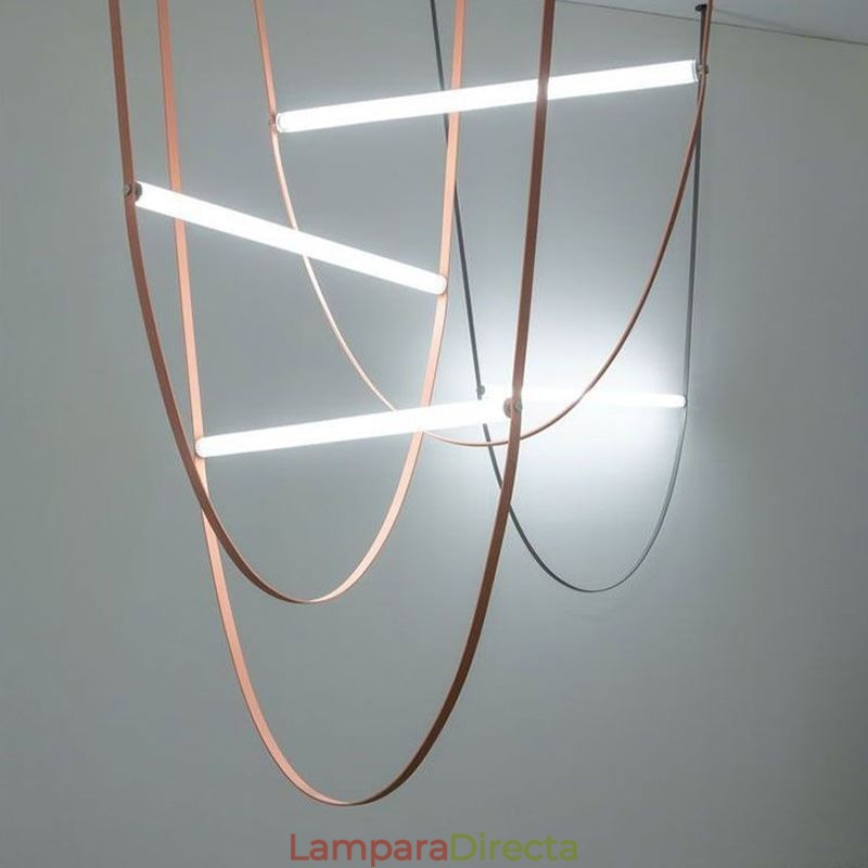 Lámpara colgante europea estilo Wabi Sabi con cinturón decorativo