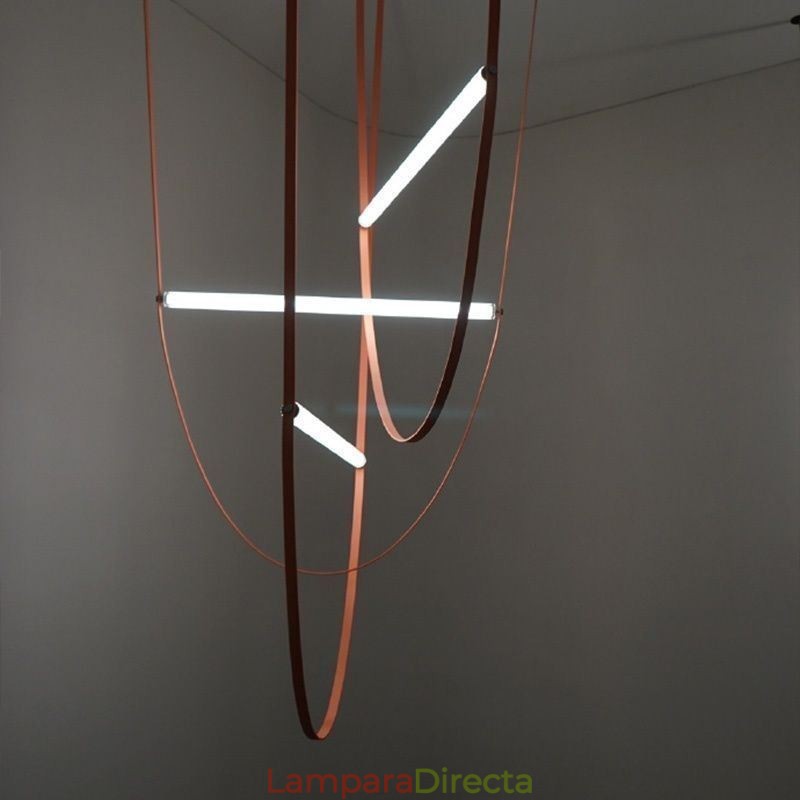 Lámpara colgante europea estilo Wabi Sabi con cinturón decorativo