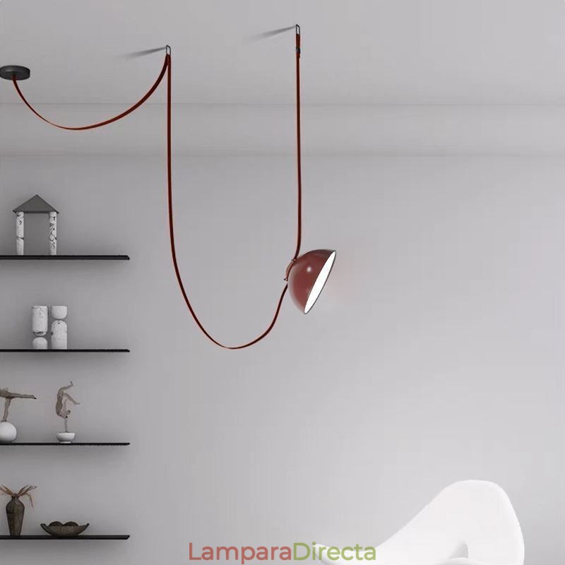 Lámpara colgante con forma de cinturón, estilo europeo simple Wabi Sabi, lámpara de techo con forma de cinturón