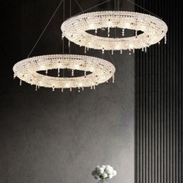 Lámpara colgante de cristal moderna, lámpara de techo de lujo.
