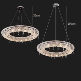 Lámpara colgante de cristal moderna, lámpara de techo de lujo.