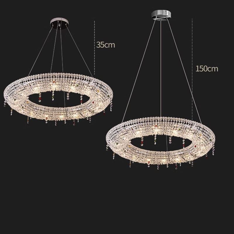Lámpara colgante de cristal moderna, lámpara de techo de lujo.