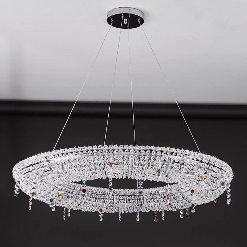Lámpara colgante de cristal moderna, lámpara de techo de lujo.