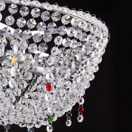 Lámpara colgante de cristal moderna de lujo ovalada para techo