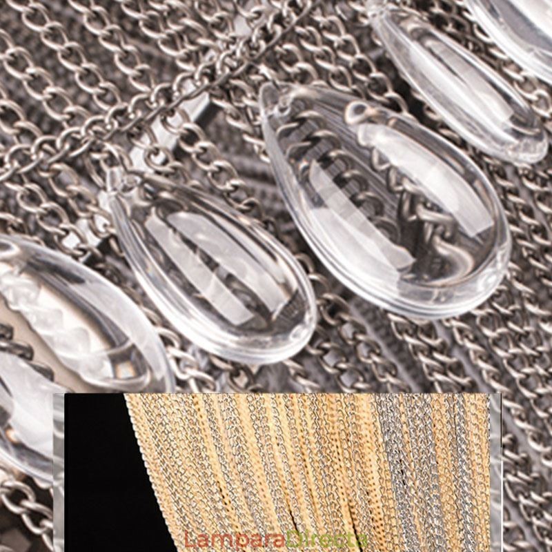 Lámpara colgante con borlas, estilo retro americano, de aluminio dúplex, con cadena, para techo.