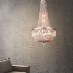 Lámpara colgante con borlas, estilo retro americano, de aluminio dúplex, con cadena, para techo.