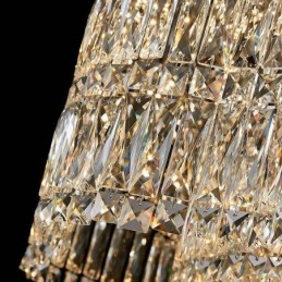 Lámpara colgante de cristal larga, lámpara de techo decorativa de lujo