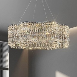 Lámpara de techo de cristal moderna y sencilla con decoración colgante.