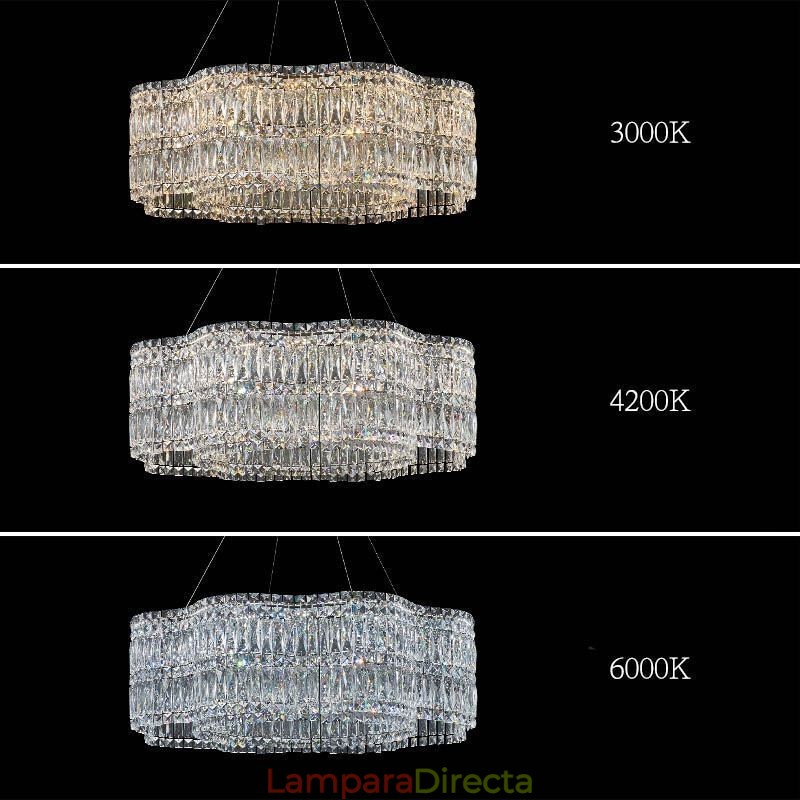 Lámpara de techo de cristal moderna y sencilla con decoración colgante.