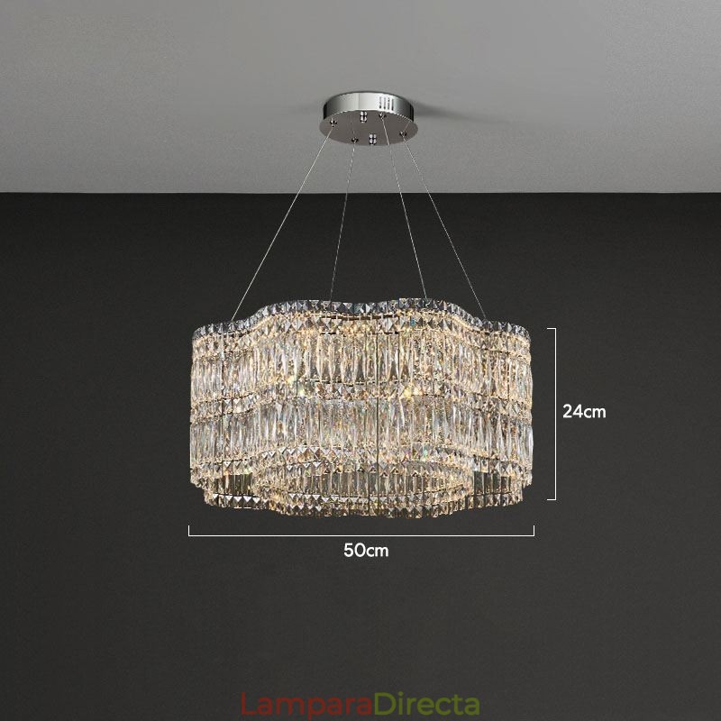 Lámpara de techo de cristal moderna y sencilla con decoración colgante.