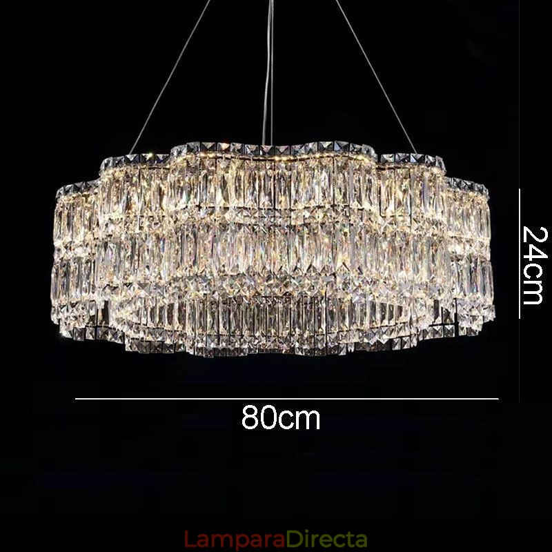Lámpara de techo de cristal moderna y sencilla con decoración colgante.