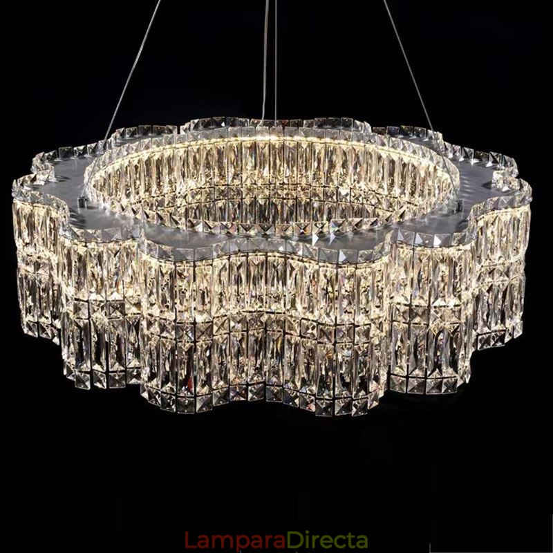 Lámpara de techo de cristal moderna y sencilla con decoración colgante.