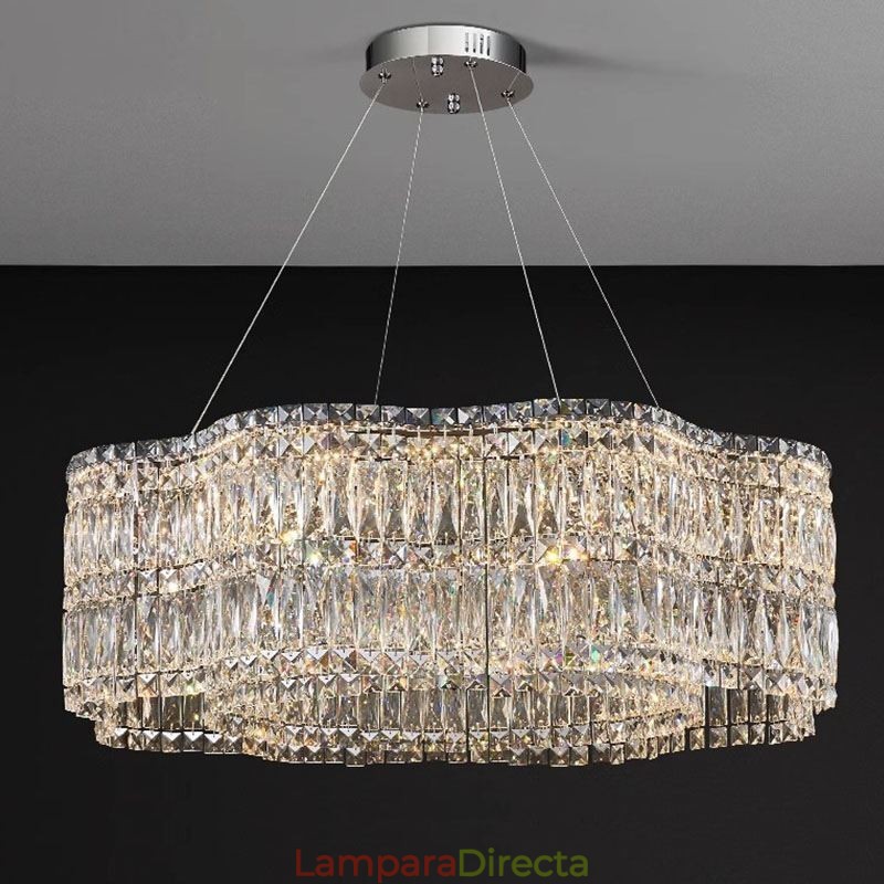 Lámpara de techo de cristal moderna y sencilla con decoración colgante.