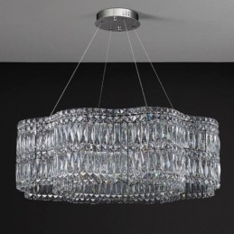 Lámpara de techo de cristal moderna y sencilla con decoración colgante.