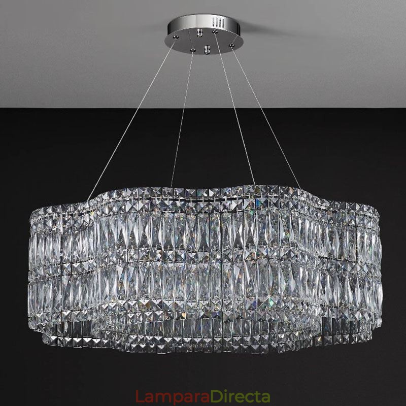 Lámpara de techo de cristal moderna y sencilla con decoración colgante.