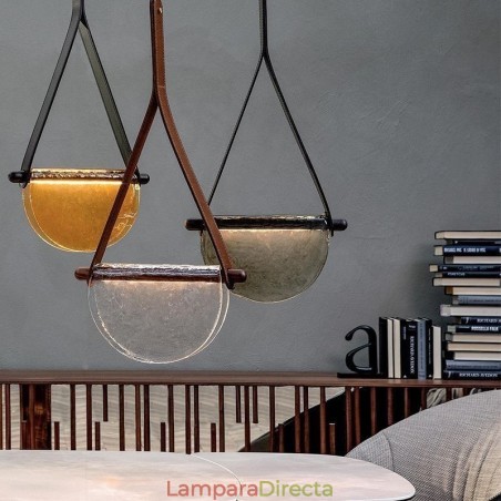 Lámpara colgante moderna minimalista con cinturón de cristal para techo Lámpara colgante moderna minimalista con cinturón de cristal para techo