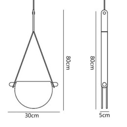 Lámpara colgante moderna minimalista con cinturón de cristal para techo