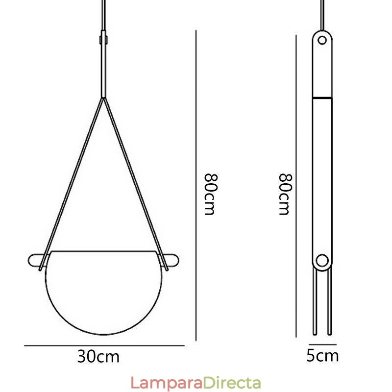 Lámpara colgante moderna minimalista con cinturón de cristal para techo