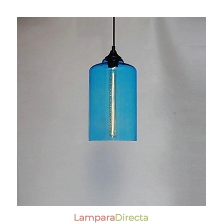 Lámpara colgante con diseño de botella, 1 luz, con pintura de hierro concisa Lámpara colgante con diseño de botella, 1 luz, con pintura de hierro concisa