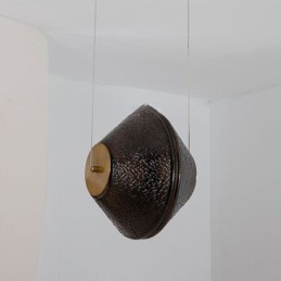 Lámpara colgante moderna simple de un solo cristal, pequeña lámpara de techo
