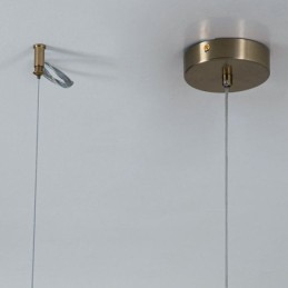Lámpara colgante moderna simple de un solo cristal, pequeña lámpara de techo