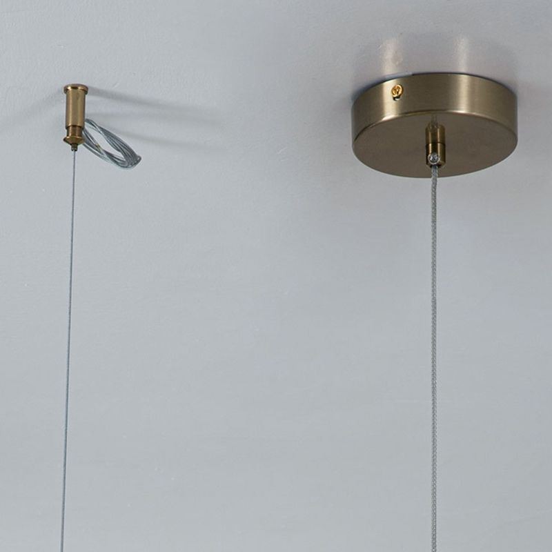 Lámpara colgante moderna simple de un solo cristal, pequeña lámpara de techo